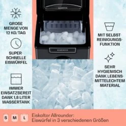 Icemeister 2G Eiswürfelmaschine 12kg/24h LC-Display Edelstahl -Optimal Küchengeräte Geschäft 10035712 de 0002 usp