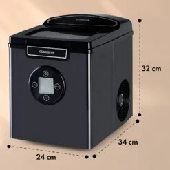 Icemeister 2G Eiswürfelmaschine 12kg/24h LC-Display Edelstahl -Optimal Küchengeräte Geschäft 10035712 yy 0011 dimensions
