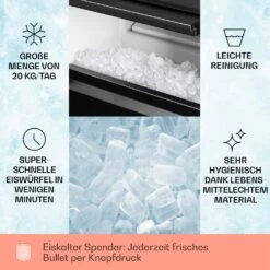 Powericer XL Eiswürfelmaschine 20 Kg/Tag 145 Watt 10 Powericer XL Eiswürfelmaschine 20 Kg/Tag 145 Watt -Optimal Küchengeräte Geschäft 10036152 de 0002 usp