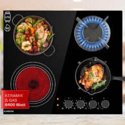 MultiChef 4 Kombi-Gaskochfeld Gas/Glaskeramik 4 Zonen