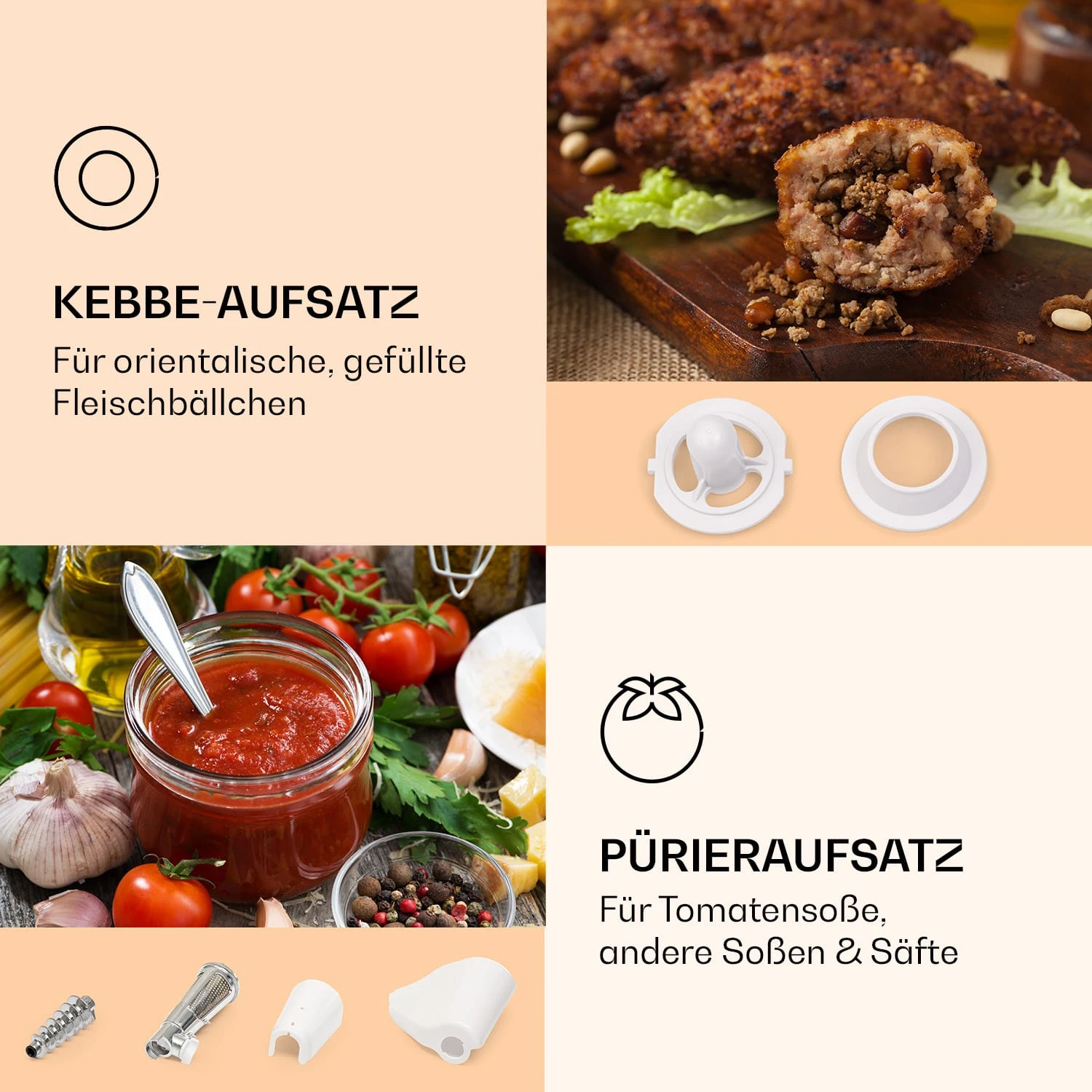 Mighty Mince Elektrischer Fleischwolf 500 - 1361 Watt 3 Lochscheiben 6 Mighty Mince Elektrischer Fleischwolf 500 - 1361 Watt 3 Lochscheiben – Bild 4