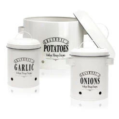 Georgia Vorratsbehälter 3er-Set Emaille-Stahlblech Vintage Rostfrei -Optimal Küchengeräte Geschäft 10037447 yy 0003 logo