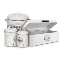 Georgia Vorratsbehälter 3er-Set Emaille-Stahlblech Vintage Rostfrei -Optimal Küchengeräte Geschäft 10037447 yy 0005 logo