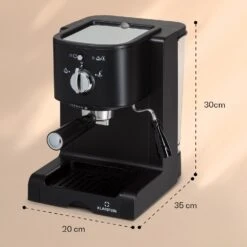 Passionata 20 Espressomaschine 20 Bar 6 Tassen 1,25 Liter Milchschaum -Optimal Küchengeräte Geschäft 10037855 yy 0007 dimensions