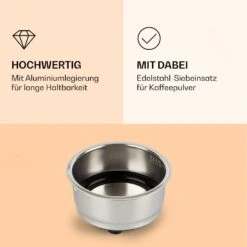 Passionata Espressomaker Siebträger Aluminiumlegierung Zubehör 8 Passionata Espressomaker Siebträger Aluminiumlegierung Zubehör -Optimal Küchengeräte Geschäft 10037856 de 0003 logo