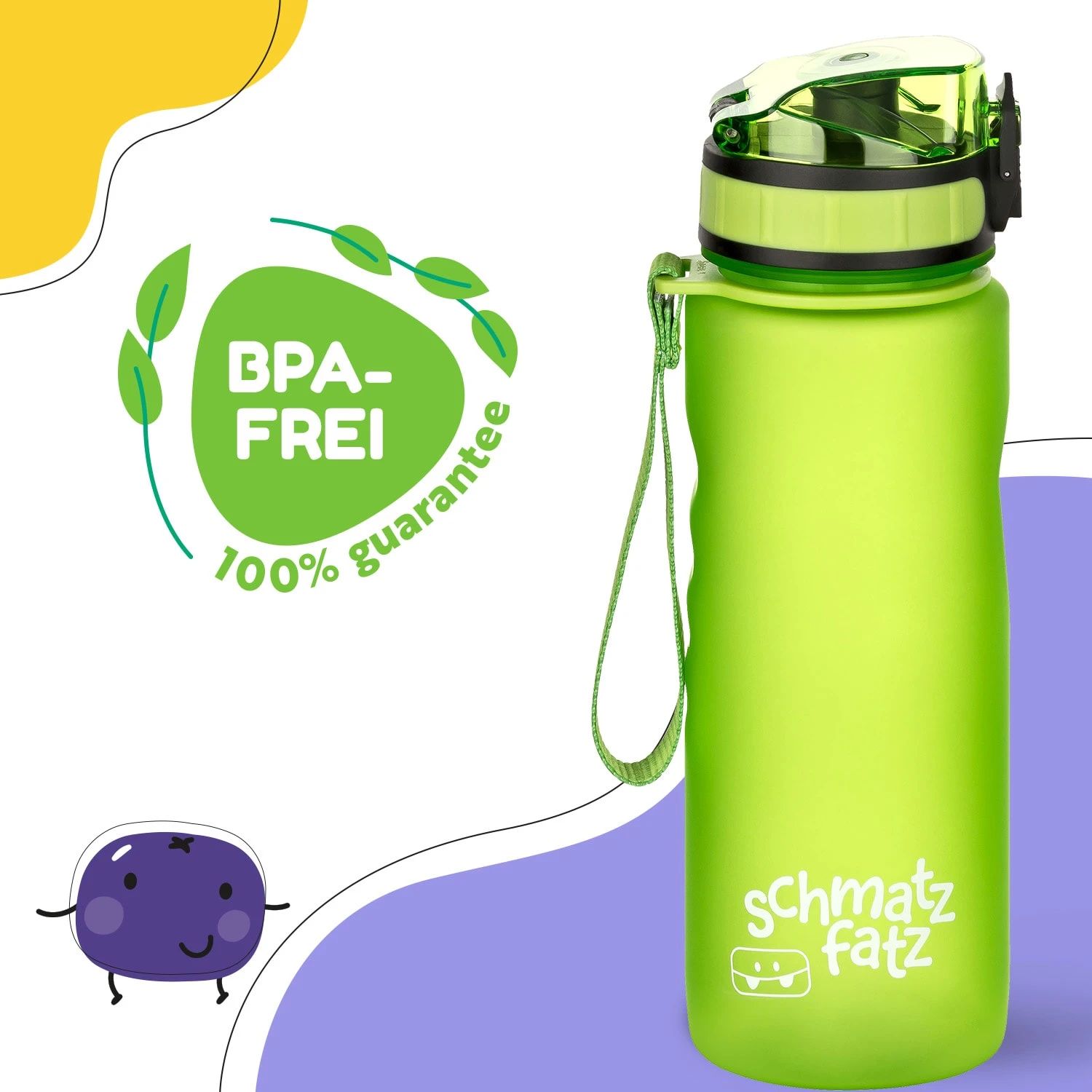 Schmatzfatz Trinkflasche Sportflasche 500 Ml 24 Cm Tritan 4 Schmatzfatz Trinkflasche Sportflasche 500 Ml 24 Cm Tritan – Bild 2