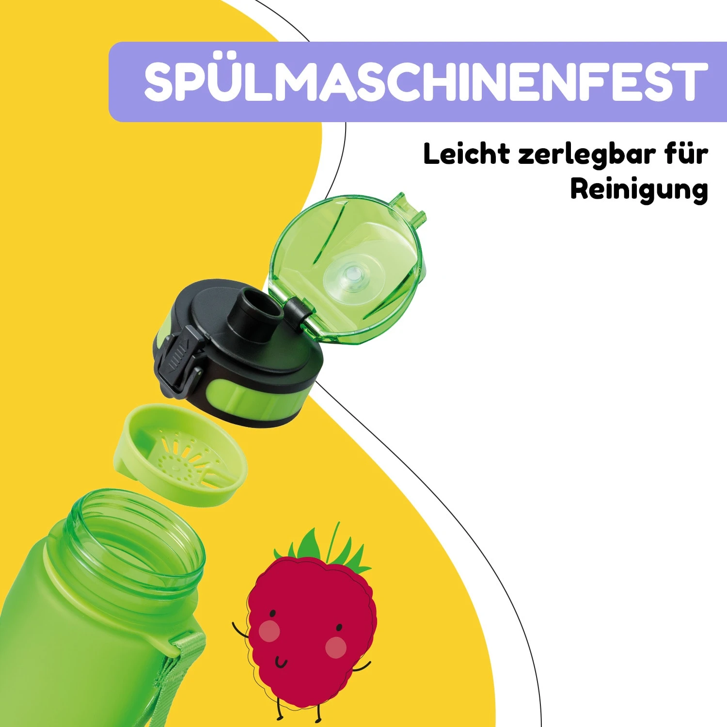 Schmatzfatz Trinkflasche Sportflasche 500 Ml 24 Cm Tritan 6 Schmatzfatz Trinkflasche Sportflasche 500 Ml 24 Cm Tritan – Bild 4