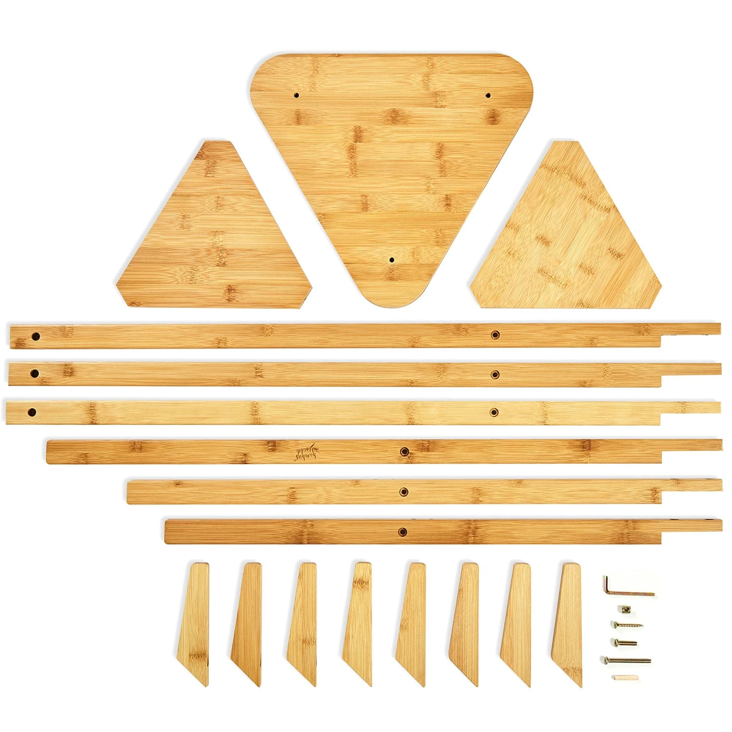 Garderobe Dreieckig 3 Ablagen 32,5x166cm (ØxH) 100% Bambus 5 Garderobe Dreieckig 3 Ablagen 32,5x166cm (ØxH) 100% Bambus – Bild 3