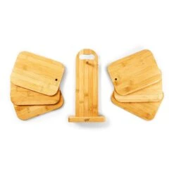 6er-Set Bambus-Frühstücksbrett Mit Ständer 22 X 0,9 X 16 Cm (BxHxT) Pflegeleicht -Optimal Küchengeräte Geschäft 10038024 yy 0006 logo