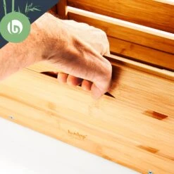 Stapelkiste Aus Bambus Gute Luftzirkulation Stapelbar 27x20,5x38cm -Optimal Küchengeräte Geschäft 10038071 yy 0003 logo