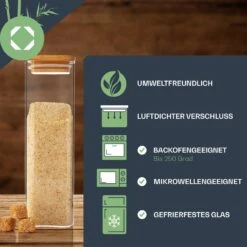 Eckiges Glas Mit Bambusdeckel Luftdicht Silikonring 10 X 25 X 10 Cm 14 Eckiges Glas Mit Bambusdeckel Luftdicht Silikonring 10 X 25 X 10 Cm -Optimal Küchengeräte Geschäft 10038076 de 0005 logo