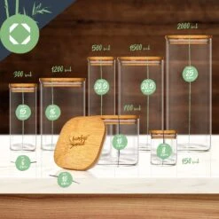 Eckiges Glas Mit Bambusdeckel Luftdicht Silikonring 10 X 25 X 10 Cm 17 Eckiges Glas Mit Bambusdeckel Luftdicht Silikonring 10 X 25 X 10 Cm -Optimal Küchengeräte Geschäft 10038076 yy 0008 logo