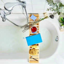 Badewannenablage 68,5x4,5x14,5cm Gitteroptik Wasserresistent Bambus -Optimal Küchengeräte Geschäft 10038099 yy 0004 logo