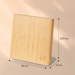 Messerblock Schräg, Magnetisch, Für 4-6 Messer, Bambus, Edelstahl -Optimal Küchengeräte Geschäft 10038281 yy 0006 logo