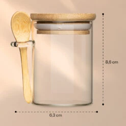 Gewürzgläser Mit Bambuslöffel 6 Stück Je 200 Ml Luftdicht -Optimal Küchengeräte Geschäft 10038292 yy 0007 logo