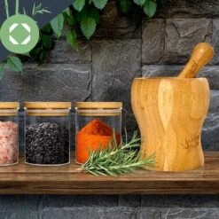 Runde Gläser Bambusdeckel 10 Stück Je 150 Ml Luftdicht -Optimal Küchengeräte Geschäft 10038299 yy 0006 logo