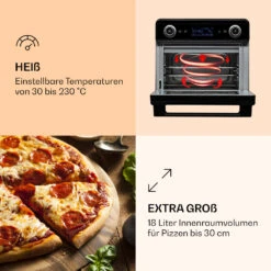AeroVital Jumbo 3-in-1 Heißluftfritteuse Toaster Dörrautomat 1550 W 18 Liter -Optimal Küchengeräte Geschäft 10038339 de 0004 logo