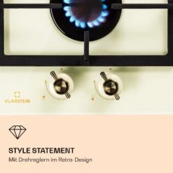 Victoria Domino Gaskochfeld 2-flammig Sabaf-Brenner Glaskeramik Retro-Look -Optimal Küchengeräte Geschäft 10038375 de 0006 logo