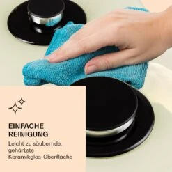 Victoria Domino Gaskochfeld 2-flammig Sabaf-Brenner Glaskeramik Retro-Look -Optimal Küchengeräte Geschäft 10038375 de 0007 logo