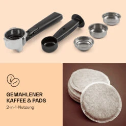 Pausa Espressomaker 1350 Watt 20 Bar Druck Wassertank: 1,4 Liter Edelstahl -Optimal Küchengeräte Geschäft 10038393 de 0003 logo