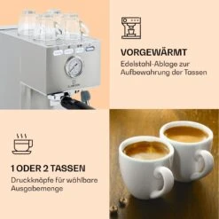 Pausa Espressomaker 1350 Watt 20 Bar Druck Wassertank: 1,4 Liter Edelstahl -Optimal Küchengeräte Geschäft 10038393 de 0004 logo