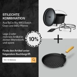 Galloway Dutch Oven 9.0 BBQ-Topf Gusseisen Standfüße Größe L / 9 Qt 15 Galloway Dutch Oven 9.0 BBQ-Topf Gusseisen Standfüße Größe L / 9 Qt -Optimal Küchengeräte Geschäft 10038586 de 0007 usp