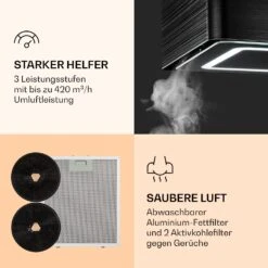 Futurelight Smart Inselabzugshaube Umluft 420m³/h LED Edelstahl -Optimal Küchengeräte Geschäft 10038709 de 0005 logo