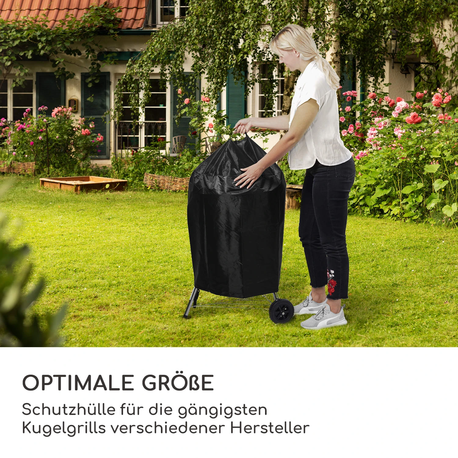 Grillguard Schutzhülle Kugelgrill Ø 70 Cm UV-beständig Haltegriff 4 Grillguard Schutzhülle Kugelgrill Ø 70 Cm UV-beständig Haltegriff – Bild 2