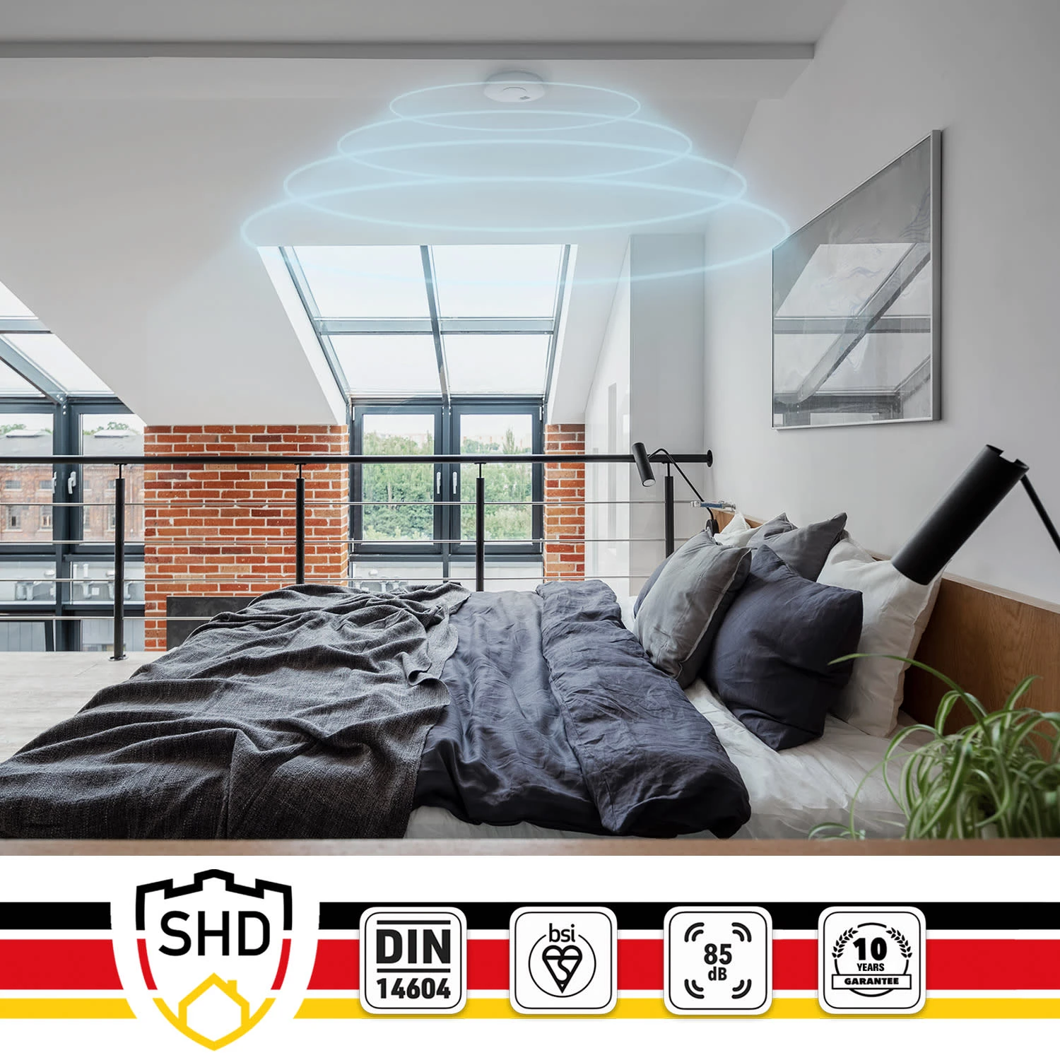 Rauchmelder DOF19 Kunststoff Warnsignal: 85 DB 9V Batteriebetrieben 7 Rauchmelder DOF19 Kunststoff Warnsignal: 85 DB 9V Batteriebetrieben – Bild 5