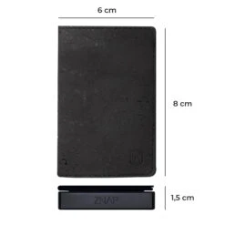 ZNAP Slim Wallet 8 Karten Münzfach 8 X 1,5 X 6 Cm (BxHxT) RFID-Schutz -Optimal Küchengeräte Geschäft 10038792 yy 0008 dimensions
