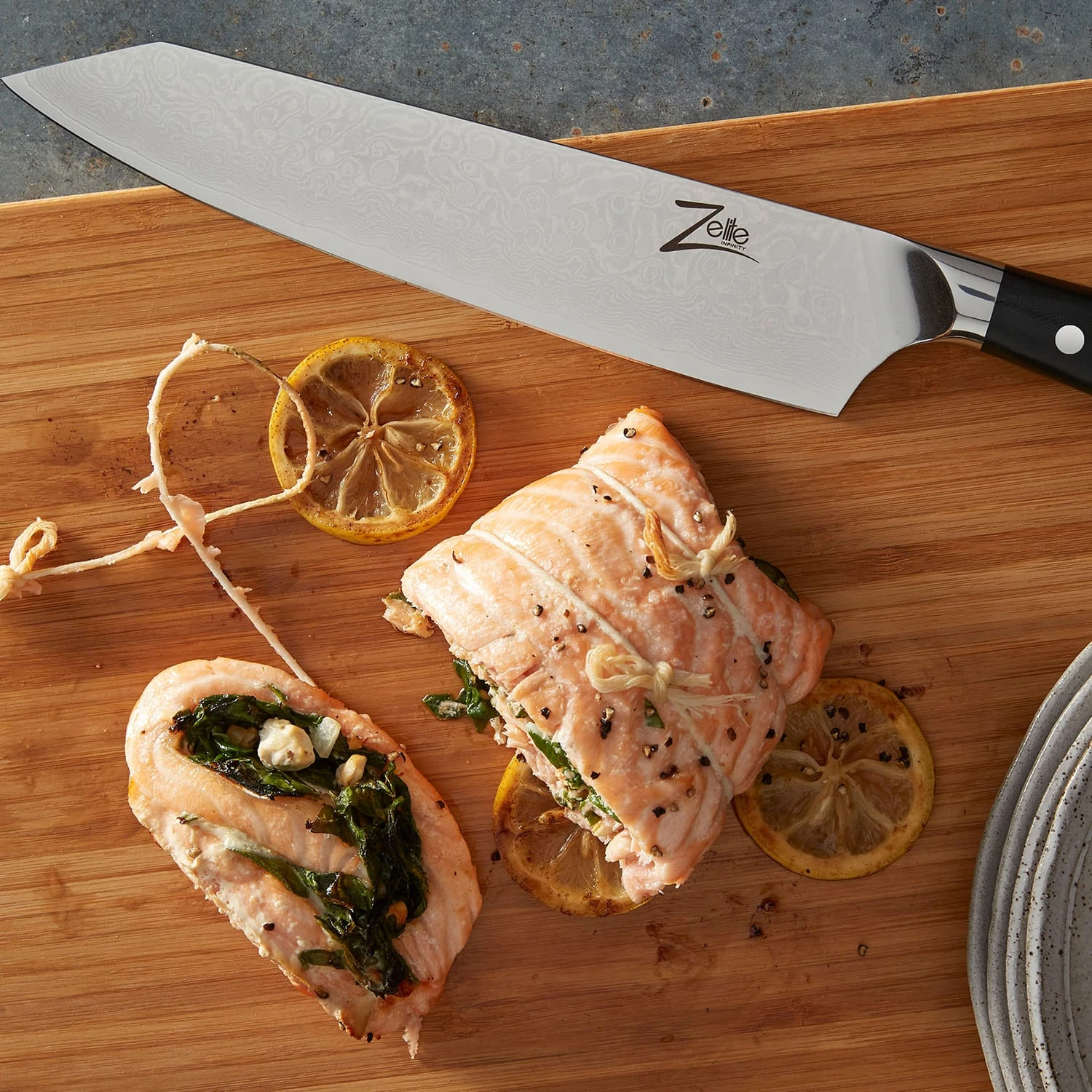 Alpha-Royal Japanese Serie 9" Kiritsuke Messer Damaszener-Stahl 5 Alpha-Royal Japanese Serie 9" Kiritsuke Messer Damaszener-Stahl – Bild 3