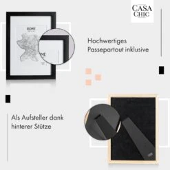 Brighton Bilderrahmen Glasscheibe DIN A4 Mit Passepartout Echtholz -Optimal Küchengeräte Geschäft 10039295 de 0004 usp