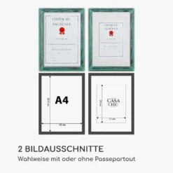 Lancaster Bilderrahmen Rechteckig DIN A4 Fotos Passepartout Holz -Optimal Küchengeräte Geschäft 10039312 de 0007 logo