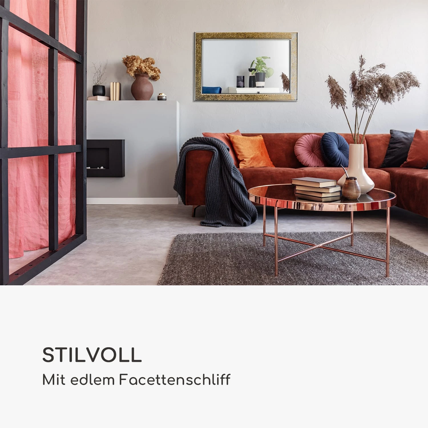 Watford Wandspiegel 90 X 60 Cm Echtholz Glasfliesen Mit Mosaikeffekt 5 Watford Wandspiegel 90 X 60 Cm Echtholz Glasfliesen Mit Mosaikeffekt – Bild 3