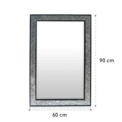 Watford Wandspiegel 90 X 60 Cm Echtholz Glasfliesen Mit Mosaikeffekt -Optimal Küchengeräte Geschäft 10039417 yy 0007 logo