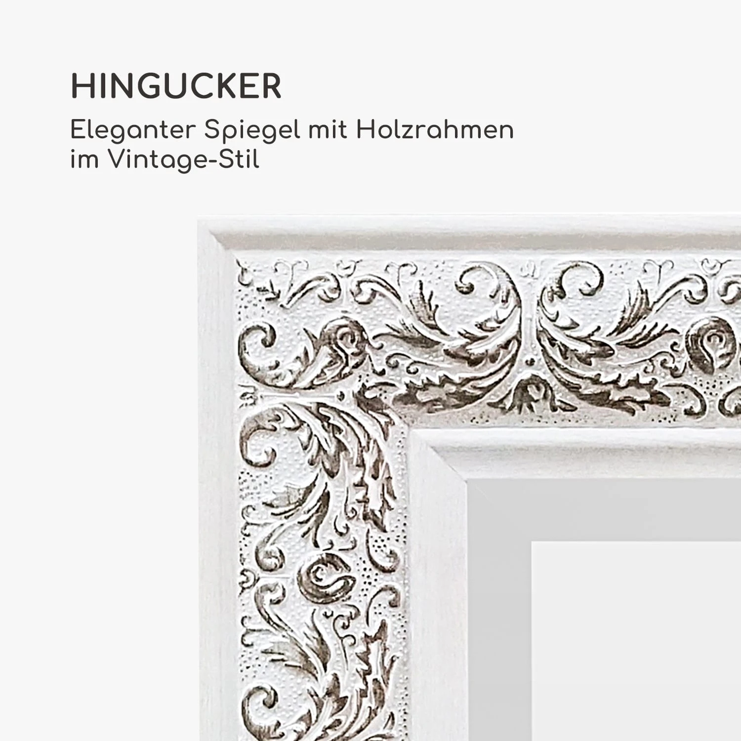 Stratford Wandspiegel Holzrahmen Rechteckig 90 X 60 Cm Vintage 6 Stratford Wandspiegel Holzrahmen Rechteckig 90 X 60 Cm Vintage – Bild 4