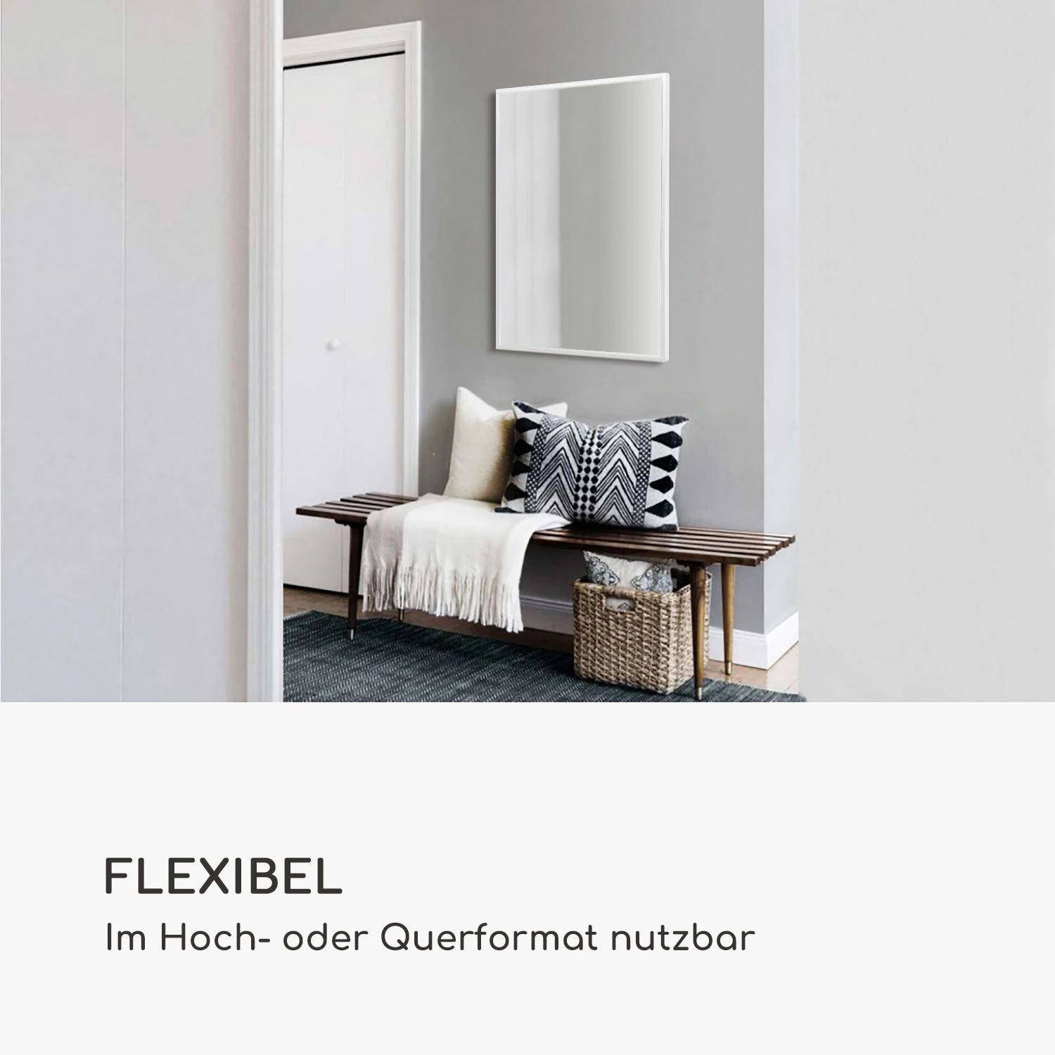 Croxley Wandspiegel Metallrahmen Rechteckig 90 X 60 Cm 4 Croxley Wandspiegel Metallrahmen Rechteckig 90 X 60 Cm – Bild 2