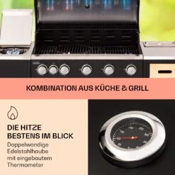 Jersey Outdoor Kitchen Gasgrill 20,7 KW 5+1 Brenner Mobil Regenschutz 12 Jersey Outdoor Kitchen Gasgrill 20,7 KW 5+1 Brenner Mobil Regenschutz -Optimal Küchengeräte Geschäft 10039855 de 0003 usp