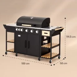 Jersey Outdoor Kitchen Gasgrill 20,7 KW 5+1 Brenner Mobil Regenschutz 17 Jersey Outdoor Kitchen Gasgrill 20,7 KW 5+1 Brenner Mobil Regenschutz -Optimal Küchengeräte Geschäft 10039855 yy 0008 dimensions