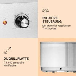Grillmeile 4400 Elektrogrill Plancha 2x2200W Grillplatte Edelstahl -Optimal Küchengeräte Geschäft 10039915 de 0003 logo