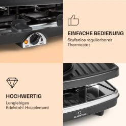 Entrecote 2-in-1 Raclette-Grill & Fondue Naturstein 1100W 8 Personen -Optimal Küchengeräte Geschäft 10039922 de 0004 logo