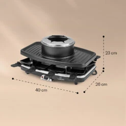 Entrecote 2-in-1 Raclette-Grill & Fondue Naturstein 1100W 8 Personen -Optimal Küchengeräte Geschäft 10039922 yy 0007 logo