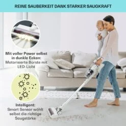 LARMA Staubsauger Kabellos Beutellos Akku 45 Min Laufzeit Max. LED -Optimal Küchengeräte Geschäft 10040033 de 0004 logo