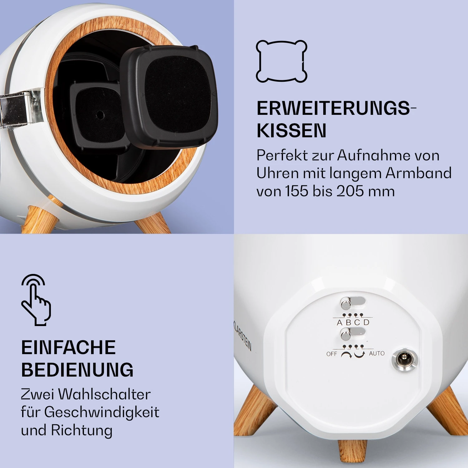 Sindelfingen Uhrenbeweger Rechts-Links-Lauf 1 Uhr Schwarz 6 Sindelfingen Uhrenbeweger Rechts-Links-Lauf 1 Uhr Schwarz – Bild 4