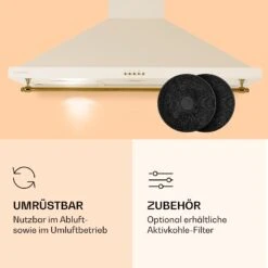 Montblanc 90 Dunstabzugshaube 610m³/h 165W 2x1,5W LED Reling 13 Montblanc 90 Dunstabzugshaube 610m³/h 165W 2x1,5W LED Reling -Optimal Küchengeräte Geschäft 10040265 de 0005 logo