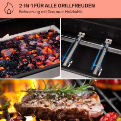 Kingsville 3.1 Kombigrill Gas + Kohle 10,9 KW 3+1 Brenner -Optimal Küchengeräte Geschäft 10040270 de 0003 usp