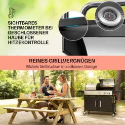 Kingsville 3.1 Kombigrill Gas + Kohle 10,9 KW 3+1 Brenner -Optimal Küchengeräte Geschäft 10040270 de 0004 usp
