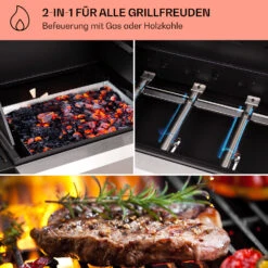 Kingsville 4.1 Kombigrill Gas + Kohle 13,7 KW 4+1 Brenner -Optimal Küchengeräte Geschäft 10040271 de 0003 usp