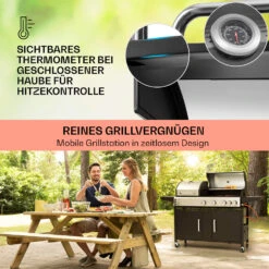 Kingsville 4.1 Kombigrill Gas + Kohle 13,7 KW 4+1 Brenner -Optimal Küchengeräte Geschäft 10040271 de 0004 usp