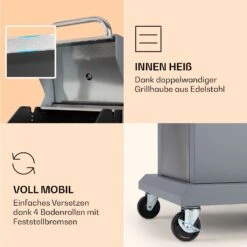 Lucifer 2 Gasgrill 2 X 3,6 KW Brenner 45x45cm Grill Edelstahl Mobil -Optimal Küchengeräte Geschäft 10040279 de 0006 logo